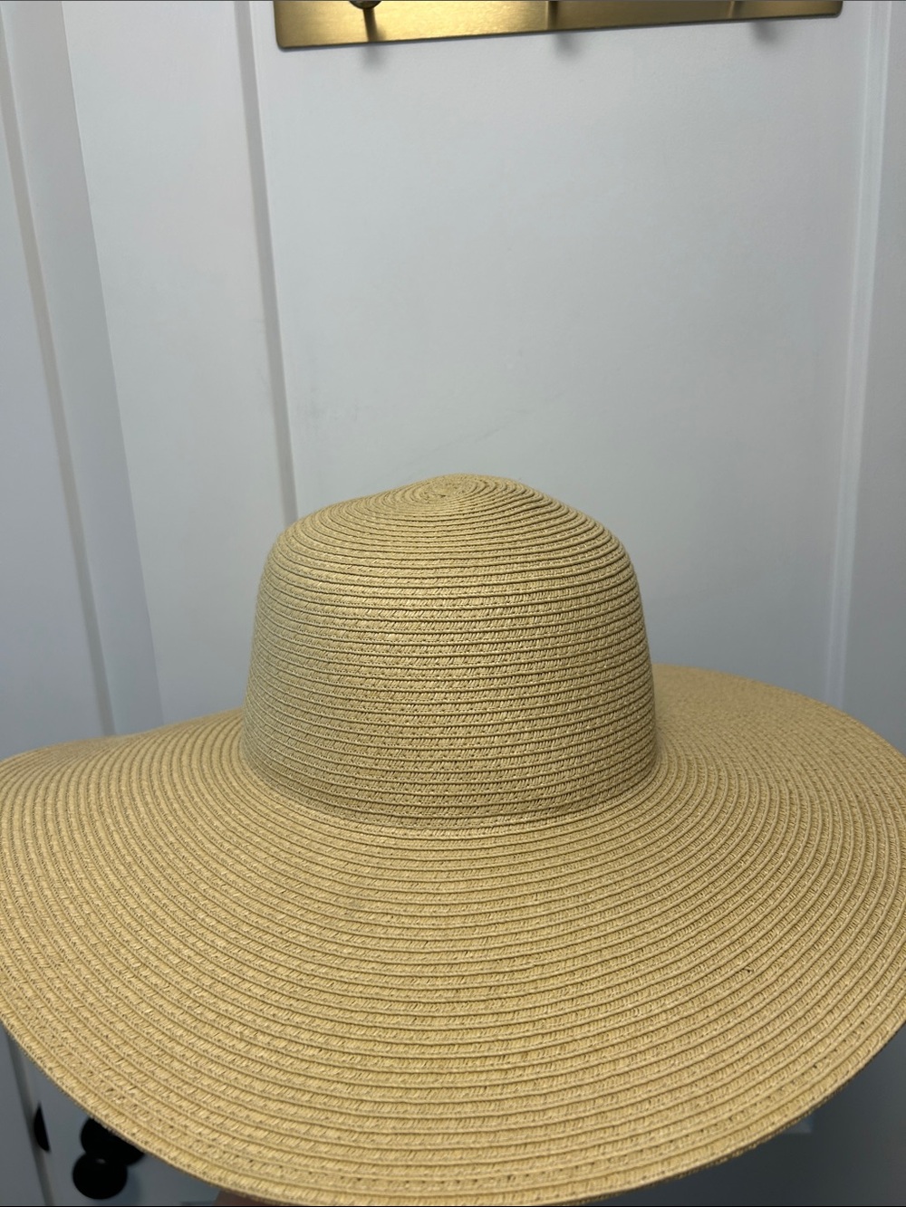 J. Crew Wide-Brim Straw Sun Hat in Natural Tan